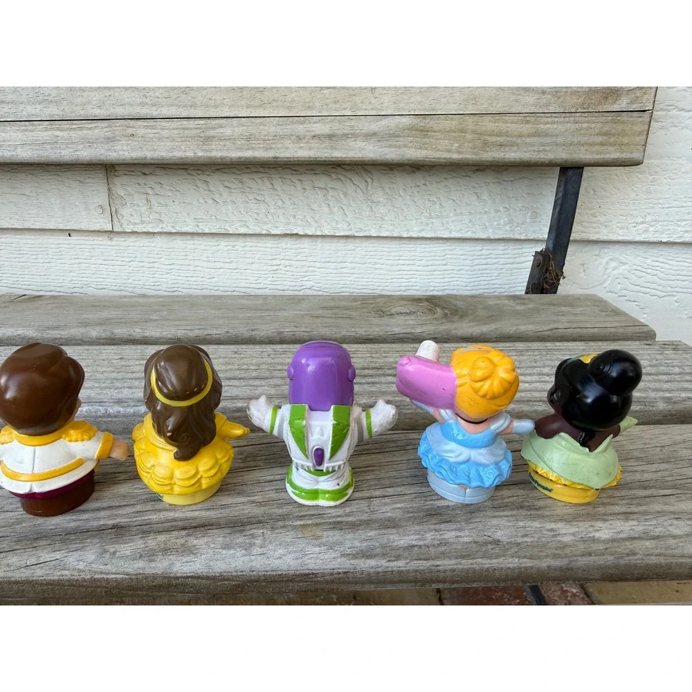 Fisher Price Little People Disney‎ Princess Toy Story Buzz Belle Tiana Lot 5pc